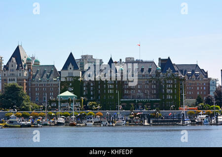 Victoria, BC, Kanada 23. August: The Fairmont Empress ist eine der ältesten und berühmtesten Hotels am 23. August 2014 in Victoria, British Columbia. Stockfoto