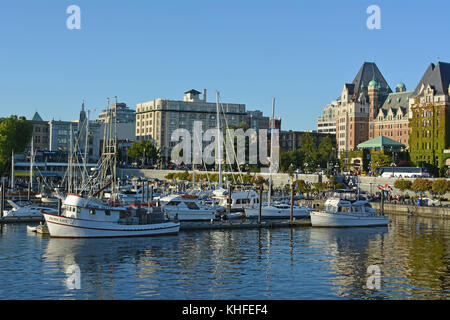 Victoria, BC, Kanada 23. August: The Fairmont Empress ist eine der ältesten und berühmtesten Hotels am 23. August 2014 in Victoria, British Columbia. Stockfoto