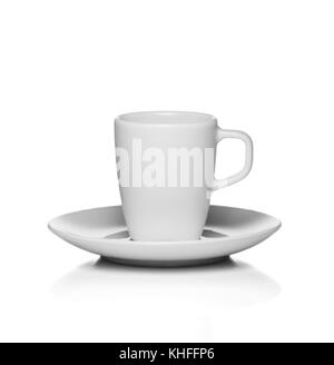 weiße Espressotasse Stockfoto