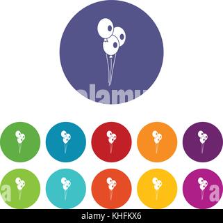 Hochzeit ballons Symbole Stock Vektor