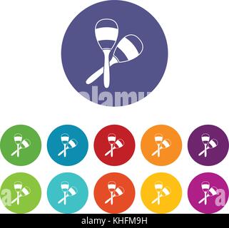 Maracas Symbole gesetzt Stock Vektor