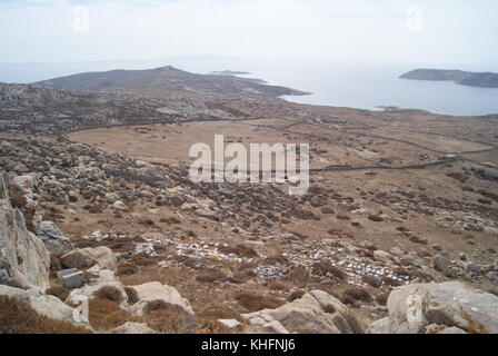 Die Ruinen der Insel Delos, Mykonos, Griechenland Stockfoto