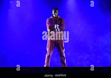 Stormy tritt während der MTV Europe Music Awards auf der Bühne auf 2017 Stockfoto