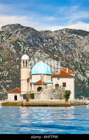 Die Kirche Unserer Lieben Frau von den Felsen, Perast, Montenegro Stockfoto