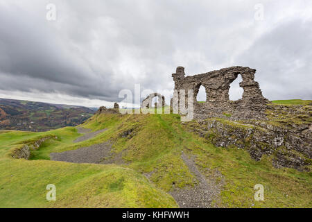 Castell Dinas Brân in der Nähe von Llangollen, North Wales, UK Stockfoto