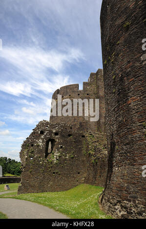 North West Tower. Caerphilly Castle. Stockfoto