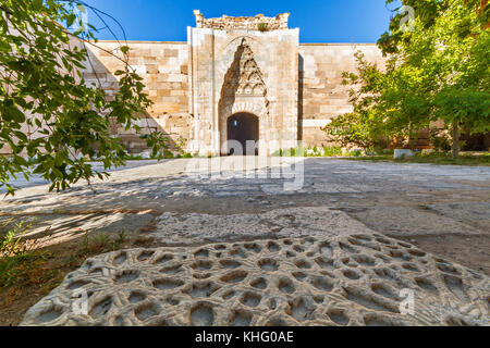 Sultanhani Caravanserai in Aksaray, Türkei. Stockfoto