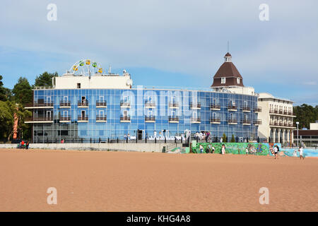 Zelenogorsk, Russland - 05 April: Yacht Club Gebäude an der zelenogorsk am 05 April, 2014. zelenogorsk ist einer der beliebtesten Ferienorte in der Nähe von saint-pet Stockfoto