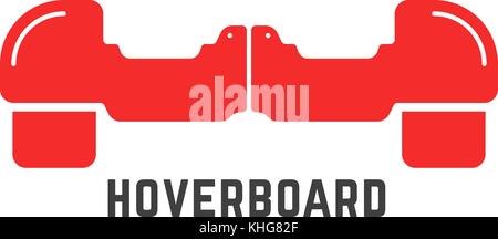 Einfache rote hoverboard Logo Stock Vektor