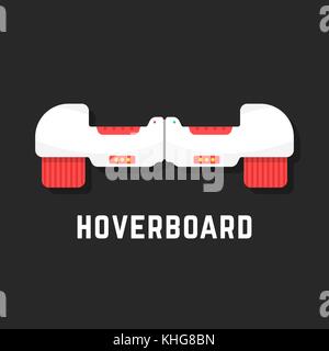 Weiß hoverboard Symbol wie Spielzeug Stock Vektor