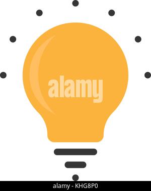 Einfache Glühbirne Symbol mit Punkten Stock Vektor