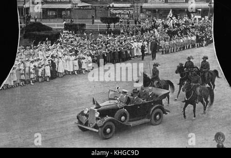 2 204932 Prinz Heinrich, Herzog von Gloucester, wird durch Warwick, 1934 angetrieben Stockfoto