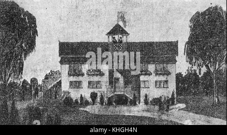 1 196287 Plan der neuen zweistöckigen Klubhaus am Nudgee Golf Club, Brisbane, 1930 Stockfoto