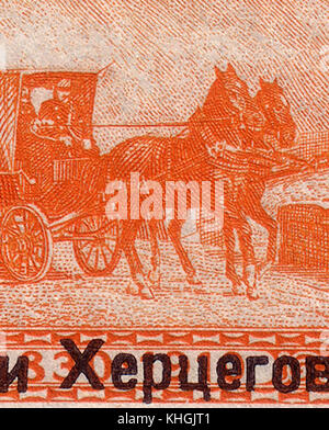 Dieses Bild zeigt wahrscheinlich Kaiser Franz Joseph I. von Österreich-Ungarn, möglicherweise ab 1910, ein bedeutender historischer Moment, der seine Rolle als Monarch während des frühen 20. Jahrhunderts in Mitteleuropa widerspiegelt. Stockfoto