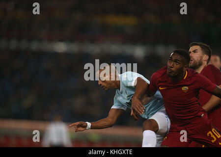 Rom, Italien, 18. November 2017: Nani in Aktion während der italienischen Serie A Liga Match zwischen Roma und Lazio im Olympiastadion. Stockfoto