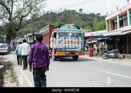 Farbenfroher LKW, Himchal Pradesh, Indien Stockfoto