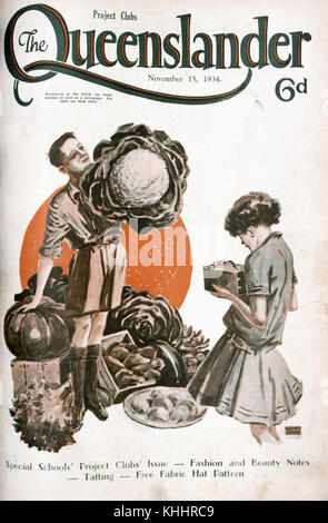 2 207189 illustriert die vordere Abdeckung von der Queenslander, 15. November 1934 Stockfoto