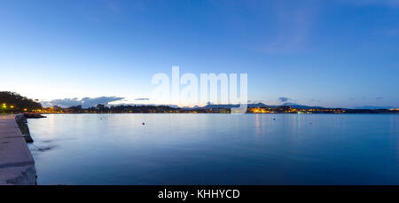 Panoramablick auf die Stadt auf der Insel Korfu, Griechenland Stockfoto
