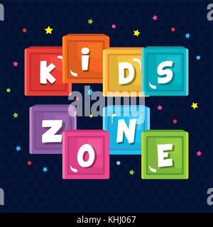 Kids Zone poster Symbol Stock Vektor