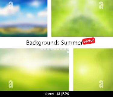 Blur Sommer abstrakt Hintergrund Stock Vektor