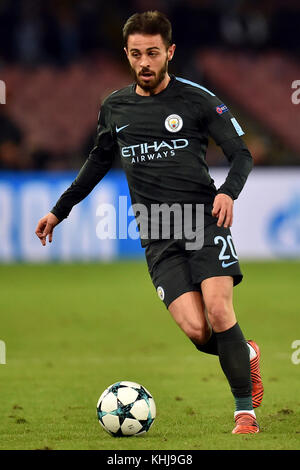 Bernardo silva Manchester napoli 01-11 Stadio San Paolo-2017 calcio Uefa Champions League 2017/2018 Gruppe f Napoli - Manchester City foto Andrea stac Stockfoto