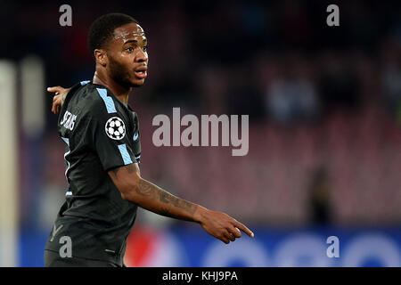 Raheem sterling Manchester napoli 01-11 Stadio San Paolo-2017 calcio Uefa Champions League 2017/2018 Gruppe f Napoli - Manchester City foto Andrea sta Stockfoto