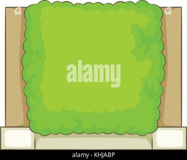 Grünen zaun Symbol, Cartoon Stil Stock Vektor