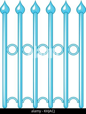 Dekorative Eisengitter Symbol, Cartoon Stil Stock Vektor