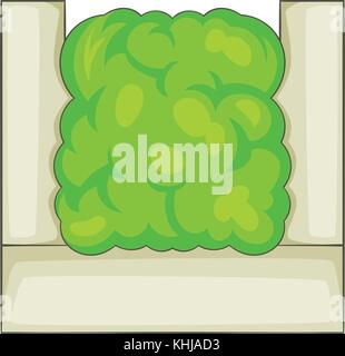 Zaun hedge Symbol, Cartoon Stil Stock Vektor