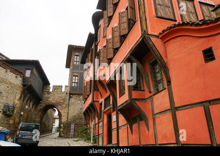 Äußere des renovierten nedkovich Haus (Museum) Plovdiv, Bulgarien Stockfoto