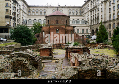Die Kirche von St George ist eine frühe christliche Red brick Rotunde, Sofia, Bulgarien Stockfoto