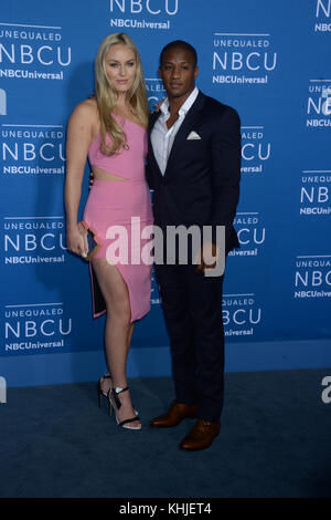 NEW YORK, NY – 15. MAI: Lindsey Vonn, Kenan Smith nimmt am 15. Mai 2017 an der NBCUniversal 2017 in der Radio City Music Hall Teil. Personen: Lindsey Vonn, Kenan Smith Transmission Ref.: MNC1 Stockfoto