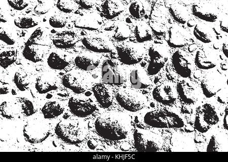Vektor meer Steine Hintergrund. schwarz-weiß Textur. Vector Illustration. Stock Vektor