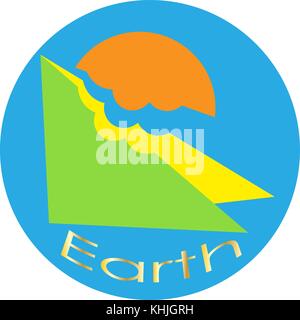 Minimalistischer Erde logo Stock Vektor