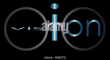 Abstrakte Inschrift Vision Brille Business Logo Stock Vektor