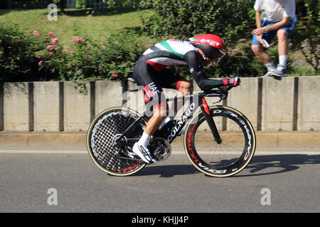 Faria da Costa, Rui Albert, vae Team Emirates, Einzelzeitfahren, Monza - Milano, Giro d'Italia 2017 Stockfoto