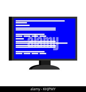 Bildschirm des Todes blau. Systemfehler des PC. Vector Illustration Stock Vektor