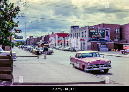 Boston und niederländischen Shop Cafe havre mt street scene. Bild in 1962 getroffen Stockfoto