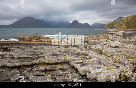 Die zerklüftete Landschaft von Elgol, Isle of Skye, Scottish Highlands Stockfoto