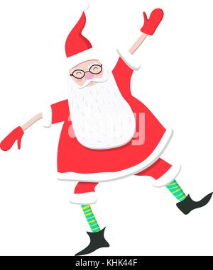 Vektor cartoon dancing Santa Claus Stock Vektor