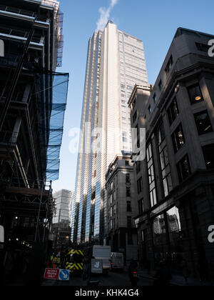 110 Bishopsgate (heron Gebäude), im Finanzviertel der Stadt London, England. Stockfoto