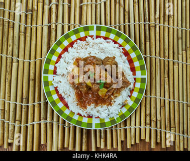 Indische Lamm Curry - sindhi biryani, in der Nähe Stockfoto