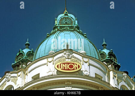 Slowenien, Ljubljana, Slowenien, Ljubljana, Grand Hotel "Union" in der Straße Miklosiceva Stockfoto