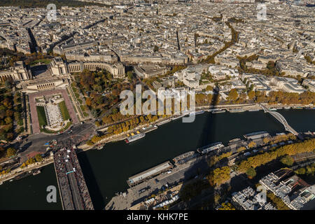 Paris, Frankreich, Panorama vom Tour Eiffel Stockfoto