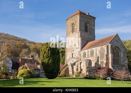 Wenig Malvern Priory, wenig Malvern formaly ein Benediktinerkloster, Worcestershire, England, Großbritannien Stockfoto