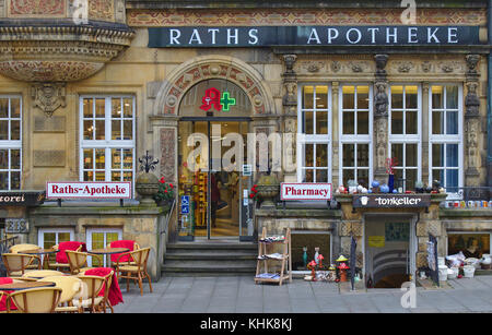 Bremen, Deutschland - 7. November 2017 - Historische Apotheke im Stadtzentrum von Bremen Stockfoto