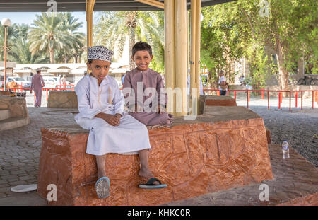 Nizwa, Oman, 10. Nobember 2017: omani Zicklein an einem Markt Stockfoto