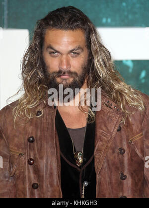 04 Nov, 2017 - Jason Momoa Teilnahme an 'Justice League' Photocall, die Hochschule, Southampton Row, London, England, Großbritannien Stockfoto