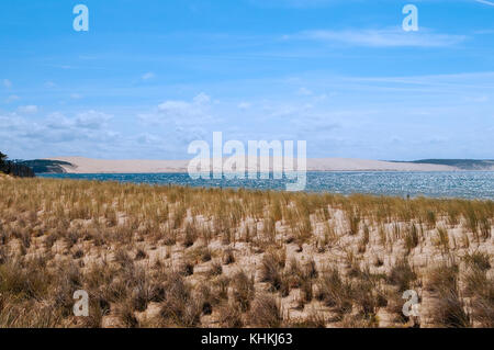 Blick auf die Dune du Pilat aus der Gap in Frankreich frettchen. Sommer 2013 Stockfoto