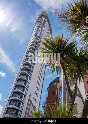 Meridian Tower Meridian Kai Swansea Wales Stockfoto